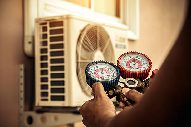 Professional Air Conditioning Service technician working in Represa, CA